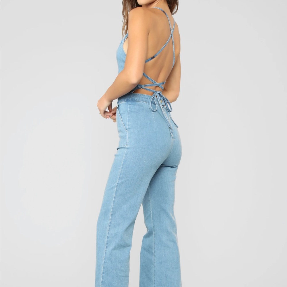 Fashion Nova Jean Jumpsuit. ✨✨